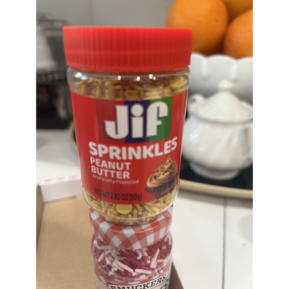 Jif Peanut Butter Sprinkles & Smuckers Strawberry‎ Sprinkles Each 2.82 oz   Set - Picture 2 of 5